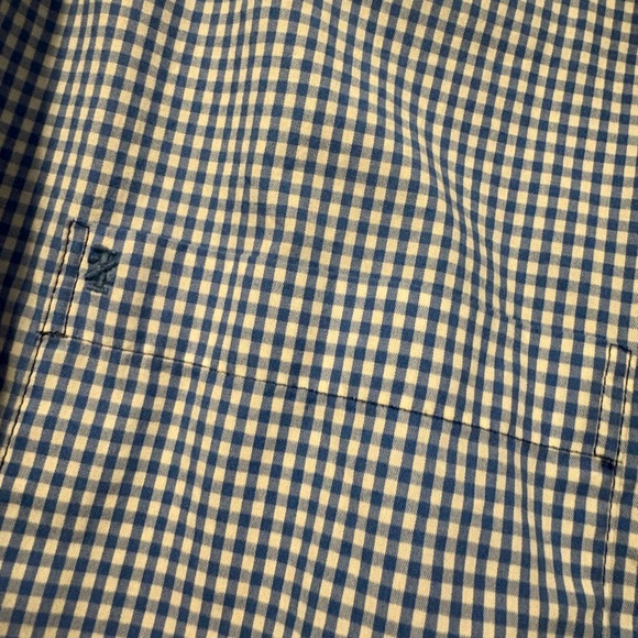 Izod Light Blue Gingham Men's Shirt - Picture 7 of 7